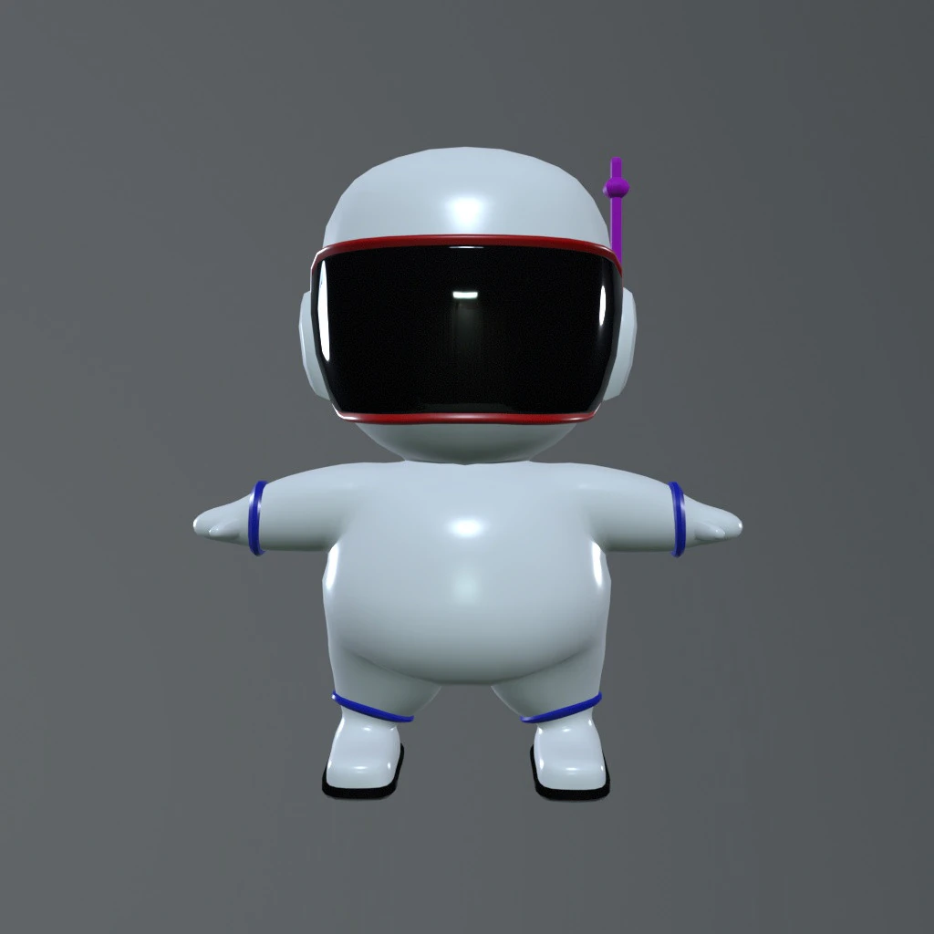 Little astronaut 3D Model .c4d .max .obj .3ds .fbx .stl .blend