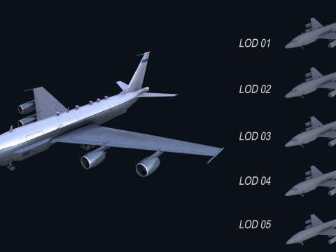 Asset - Army - Boeing RC 135 3D MODEL REALISTIC 3D Model
