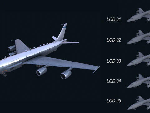 Risorsa - Esercito - Boeing RC 135 MODELLO 3D REALISTICO Modello 3D