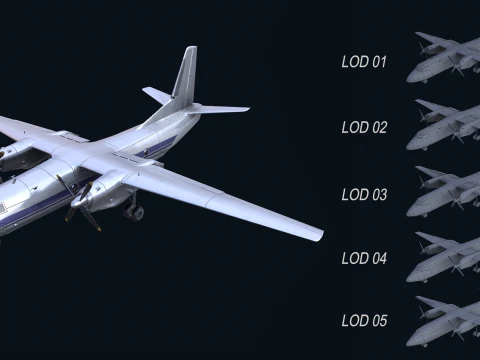 Activo - Ejército - AN 26 Curl Realista Modelo 3D