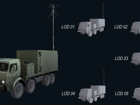 Asset - Army - Krasukha 4 EW System - 02 Realistic 3D 模型