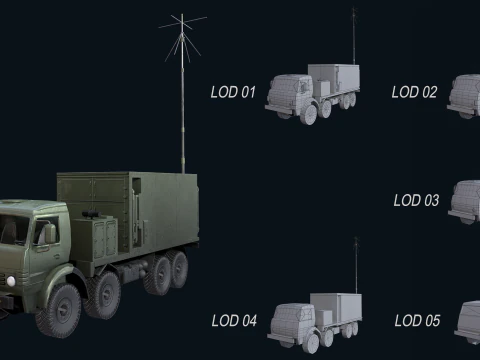 Актив - Армия - Система РЭБ Красуха 4 - 02 Реалист 3D Модель