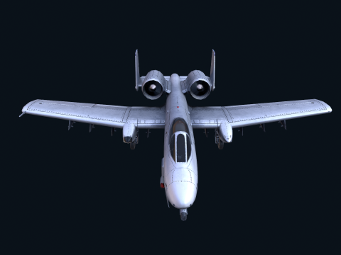 Asset - Army - A10 Thunderbolt 3D MODEL REALISTIC VR - AR - low-poly 3D Model