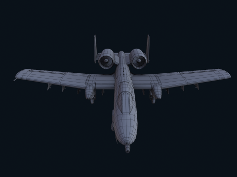Asset - Army - A10 Thunderbolt 3D MODEL REALISTIC VR - AR - low-poly 3D Model