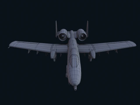 Risorsa - Esercito - A10 Thunderbolt MODELLO 3D REALISTICO VR - AR - low-poly Modello 3D