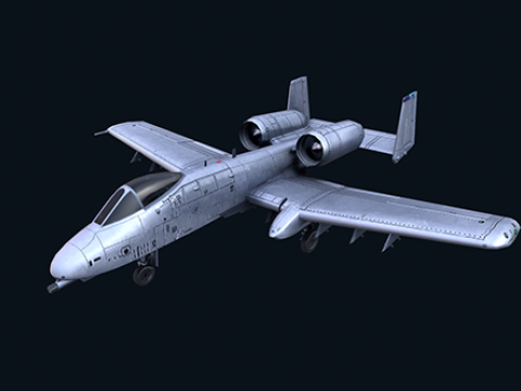 Asset - Army - A10 Thunderbolt 3D MODEL REALISTIC VR - AR - low-poly 3D Model