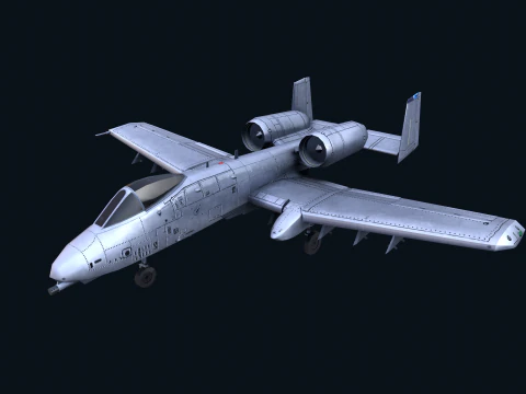 Risorsa - Esercito - A10 Thunderbolt MODELLO 3D REALISTICO VR - AR - low-poly Modello 3D