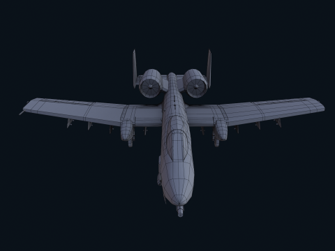 Asset - Army - A10 Thunderbolt 3D MODEL REALISTIC VR - AR - low-poly 3D Model