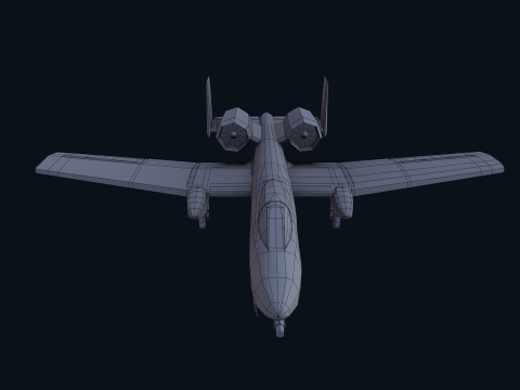 Asset - Army - A10 Thunderbolt 3D MODEL REALISTIC VR - AR - low-poly 3D Model