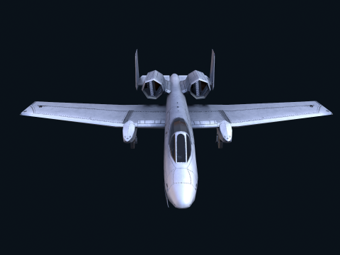 Asset - Army - A10 Thunderbolt 3D MODEL REALISTIC VR - AR - low-poly 3D Model