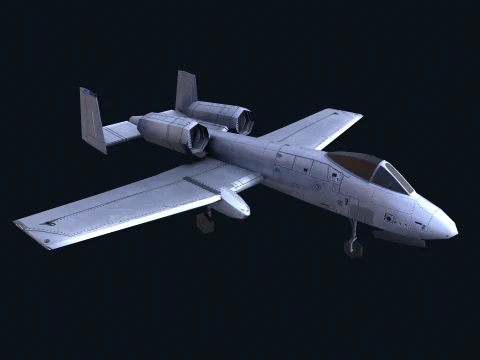 Risorsa - Esercito - A10 Thunderbolt MODELLO 3D REALISTICO VR - AR - low-poly Modello 3D