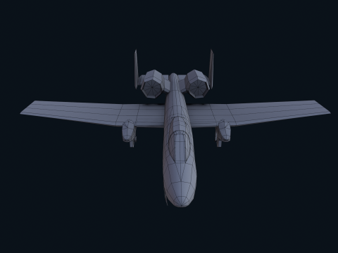 Asset - Army - A10 Thunderbolt 3D MODEL REALISTIC VR - AR - low-poly 3D Model