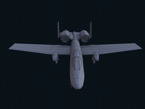 Risorsa - Esercito - A10 Thunderbolt MODELLO 3D REALISTICO VR - AR - low-poly Modello 3D