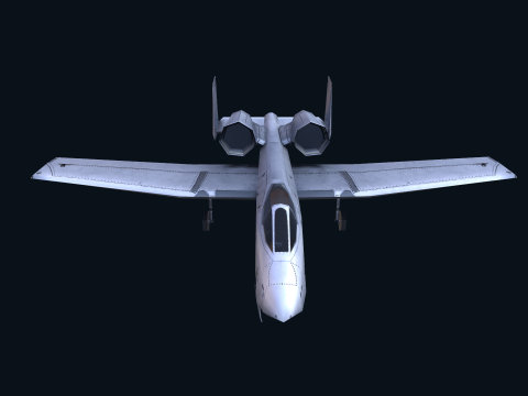Asset - Army - A10 Thunderbolt 3D MODEL REALISTIC VR - AR - low-poly 3D Model