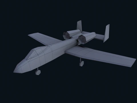 Risorsa - Esercito - A10 Thunderbolt MODELLO 3D REALISTICO VR - AR - low-poly Modello 3D