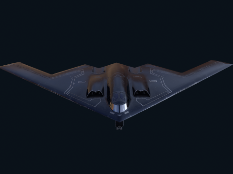 Asset - Army - B2 Spirit 3D MODEL REALISTIC VR - AR - low-poly 3D Model