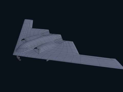 Asset - Army - B2 Spirit 3D MODEL REALISTIC VR - AR - low-poly 3D Model