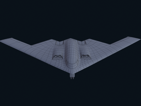 Asset - Army - B2 Spirit 3D MODEL REALISTIC VR - AR - low-poly 3D Model