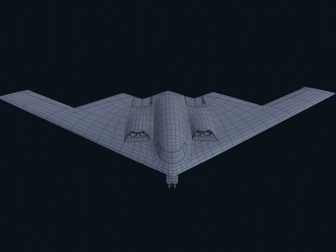 Asset - Army - B2 Spirit 3D MODEL REALISTIC VR - AR - low-poly 3D Model