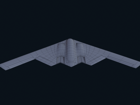 Asset - Army - B2 Spirit 3D MODEL REALISTIC VR - AR - low-poly 3D Model