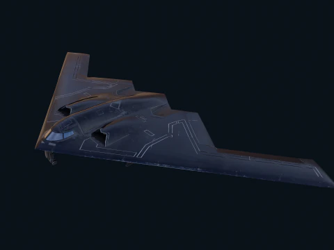 Asset - Army - B2 Spirit 3D MODEL REALISTIC VR - AR - low-poly 3D Model