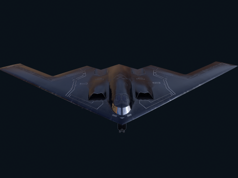 Asset - Army - B2 Spirit 3D MODEL REALISTIC VR - AR - low-poly 3D Model