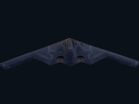Asset - Army - B2 Spirit 3D MODEL REALISTIC VR - AR - low-poly 3D Model
