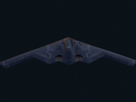 Asset - Army - B2 Spirit 3D MODEL REALISTIC VR - AR - low-poly 3D Model