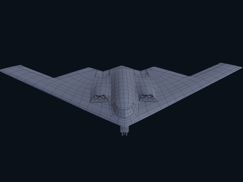 Asset - Army - B2 Spirit 3D MODEL REALISTIC VR - AR - low-poly 3D Model