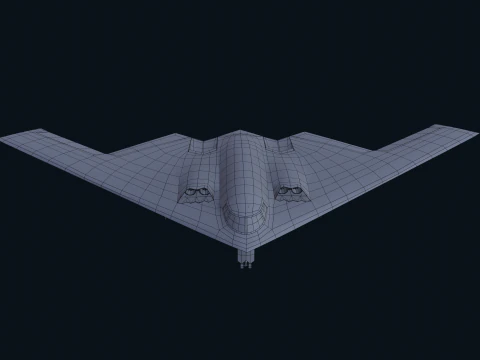 Asset - Army - B2 Spirit 3D MODEL REALISTIC VR - AR - low-poly 3D Model