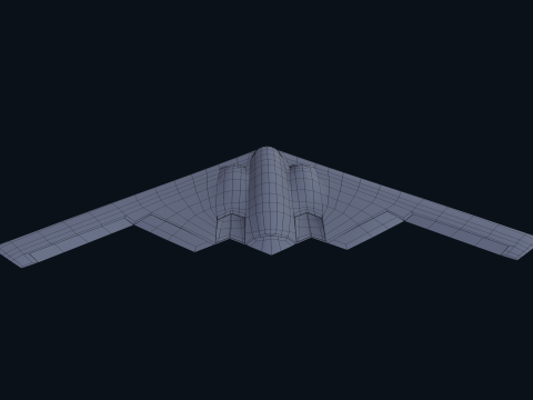 Asset - Army - B2 Spirit 3D MODEL REALISTIC VR - AR - low-poly 3D Model
