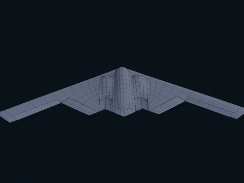 Asset - Army - B2 Spirit 3D MODEL REALISTIC VR - AR - low-poly 3D Model