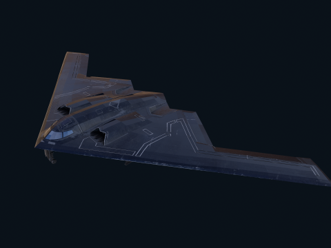 Asset - Army - B2 Spirit 3D MODEL REALISTIC VR - AR - low-poly 3D Model