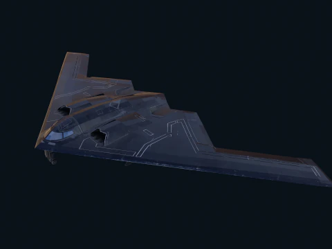 Asset - Army - B2 Spirit 3D MODEL REALISTIC VR - AR - low-poly 3D Model