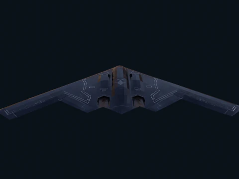Asset - Army - B2 Spirit 3D MODEL REALISTIC VR - AR - low-poly 3D Model