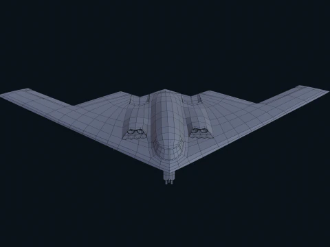 Asset - Army - B2 Spirit 3D MODEL REALISTIC VR - AR - low-poly 3D Model
