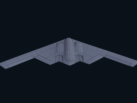 Asset - Army - B2 Spirit 3D MODEL REALISTIC VR - AR - low-poly 3D Model