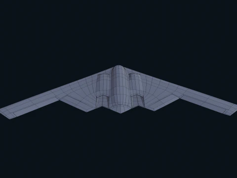 Asset - Army - B2 Spirit 3D MODEL REALISTIC VR - AR - low-poly 3D Model