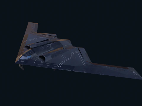 Asset - Army - B2 Spirit 3D MODEL REALISTIC VR - AR - low-poly 3D Model