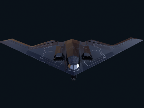 Asset - Army - B2 Spirit 3D MODEL REALISTIC VR - AR - low-poly 3D Model