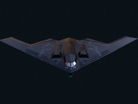 Asset - Army - B2 Spirit 3D MODEL REALISTIC VR - AR - low-poly 3D Model