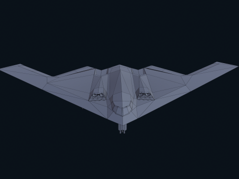 Asset - Army - B2 Spirit 3D MODEL REALISTIC VR - AR - low-poly 3D Model