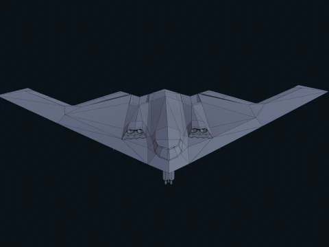 Asset - Army - B2 Spirit 3D MODEL REALISTIC VR - AR - low-poly 3D Model