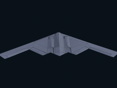 Asset - Army - B2 Spirit 3D MODEL REALISTIC VR - AR - low-poly 3D Model