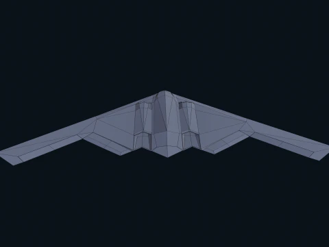 Asset - Army - B2 Spirit 3D MODEL REALISTIC VR - AR - low-poly 3D Model