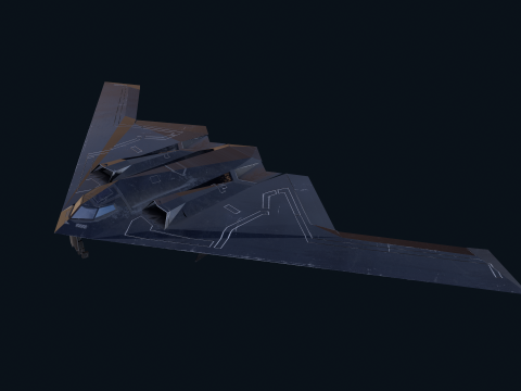 Asset - Army - B2 Spirit 3D MODEL REALISTIC VR - AR - low-poly 3D Model