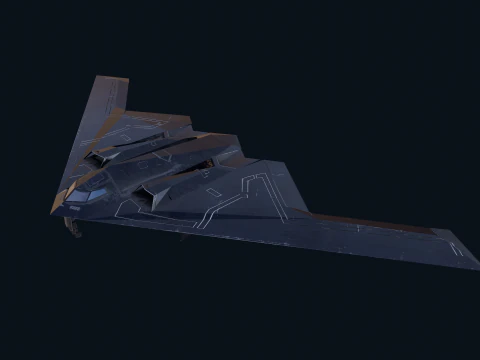 Asset - Army - B2 Spirit 3D MODEL REALISTIC VR - AR - low-poly 3D Model