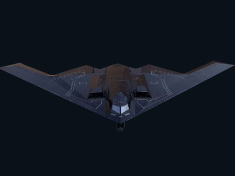 Asset - Army - B2 Spirit 3D MODEL REALISTIC VR - AR - low-poly 3D Model