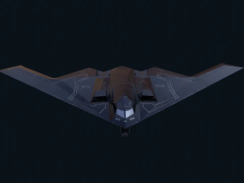 Asset - Army - B2 Spirit 3D MODEL REALISTIC VR - AR - low-poly 3D Model