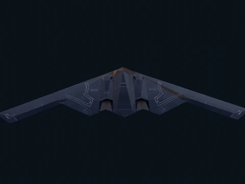 Asset - Army - B2 Spirit 3D MODEL REALISTIC VR - AR - low-poly 3D Model